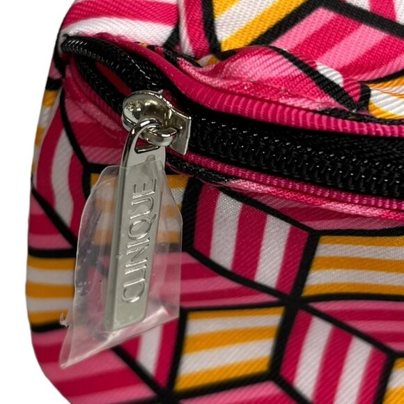 Clinique Make Up Bag Pink Orange Excellent Condition - Picture 6 of 10